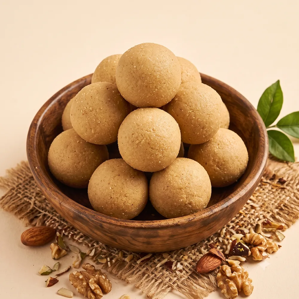 Besan Dry Fruit Ladoo (Ghee)